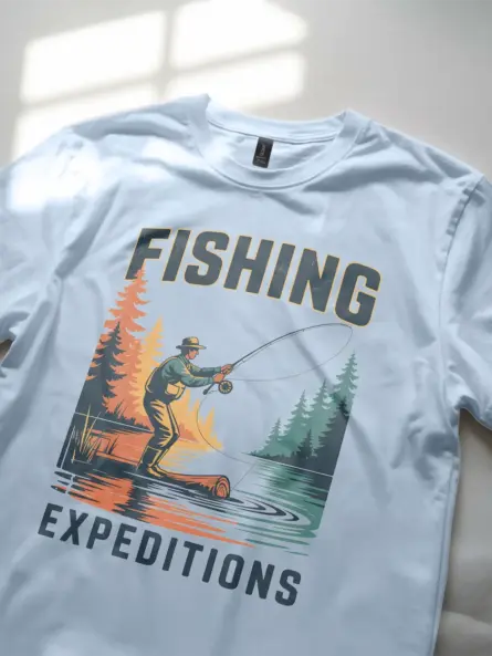 Retro FishingT Shirt – Vintage Expedition Tee for Fly Fishermen & Outdoor Fans - Image 5