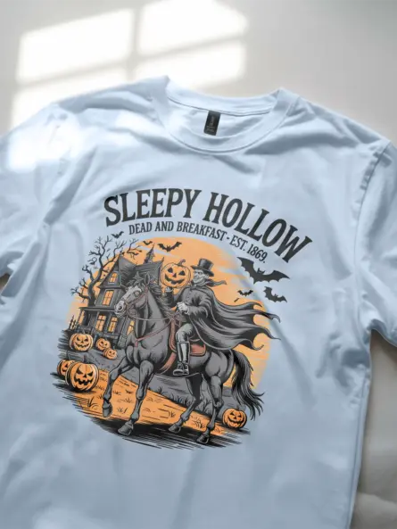 Sleepy Hollow Dead and Breakfast Shirt – Spooky Vintage Tee - Image 5