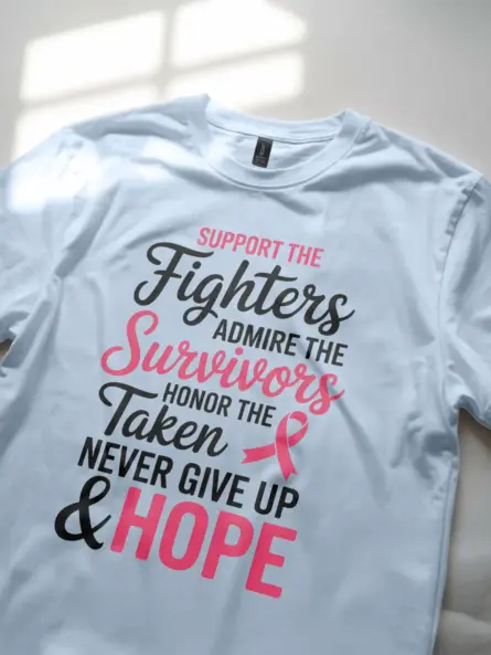 Support the Fighters Hope Shirt – Inspirational Pink Ribbon Tee - Image 6