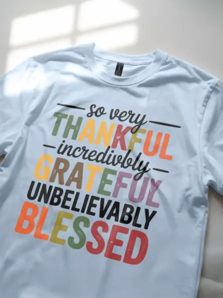 Thankful Grateful Blessed T-Shirt – Faithful Fall Tee for Women - Image 5
