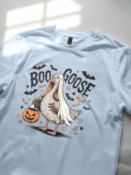 Spooky Goose T-Shirt – Funny BOO GOOSE Halloween Tee - Image 5