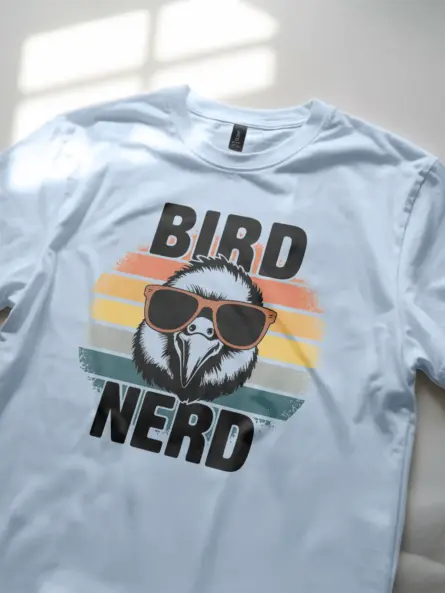 Retro Bird Nerd T-Shirt for Birdwatchers & Ornithology Fans - Image 5