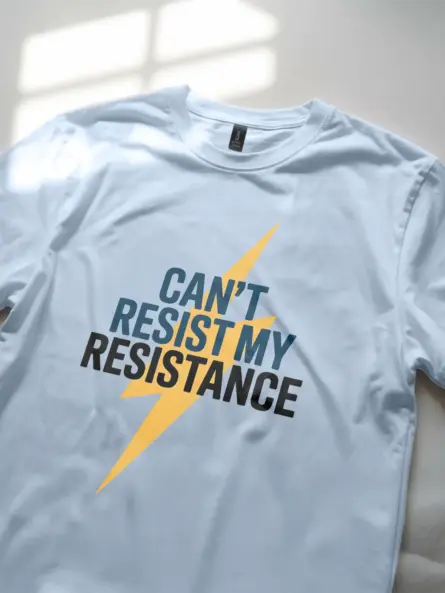 Light Blue Can’t Resist My Resistance Shirt Lifestyle – modern science teacher pun tee for class