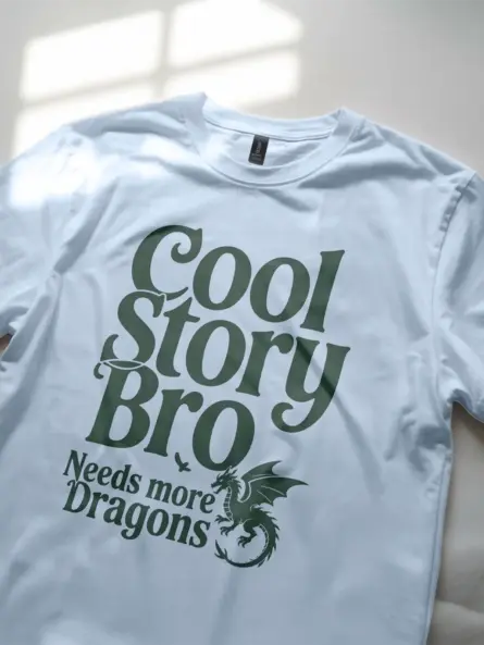 Cool Story Bro Needs More Dragon T-Shirt - Image 2