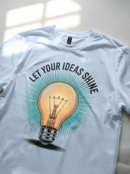 Creative Light Bulb T-Shirt – Retro Design - Image 8