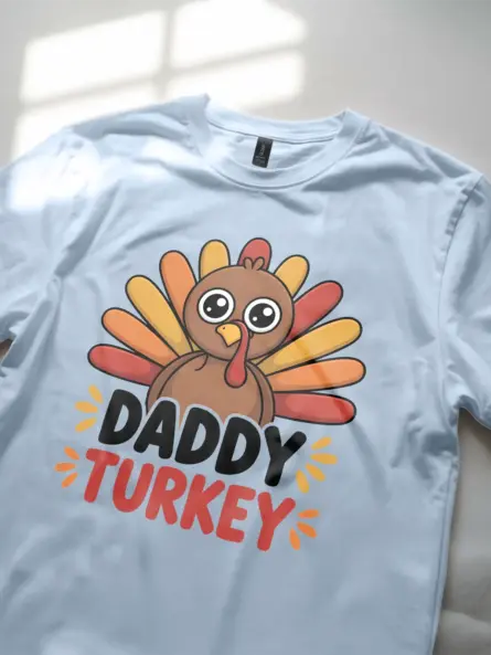 Daddy Turkey Shirt Funny Thanksgiving Tee for Dads - Image 5