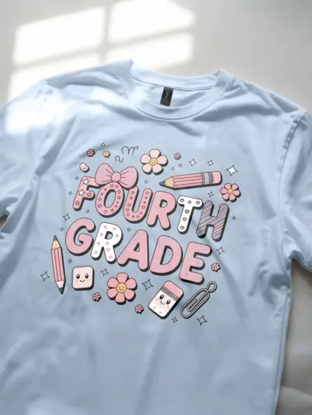 Fourth Grade Shirt – Glitter Kawaii Back to School Tee - Image 5