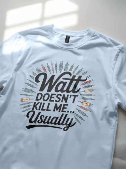 Watt Doesn’t Kill Me... Usually Electrician Pun T-Shirt - Image 6
