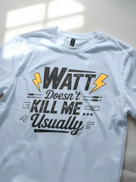 Funny Electrician T Shirt – Watt Doesn’t Kill Me Tee - Image 5