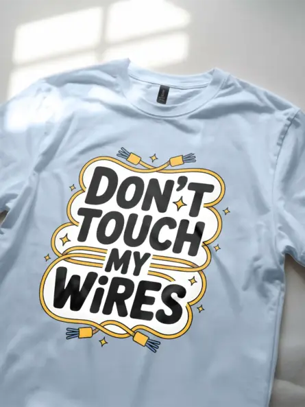 Funny Electrician T-Shirt – Don’t Touch My Wires - Image 6
