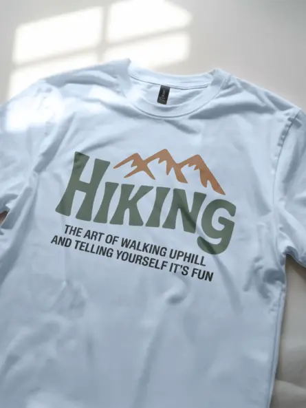 Funny Hiking T-Shirt for Outdoor Lovers – The Art of Walking Uphill - Image 5