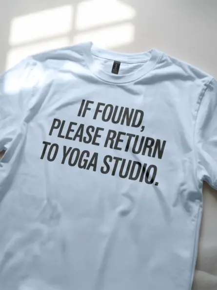 Funny Yoga Studio Shirt – Bold Minimalist Tee with Self-Care Humor - Image 5