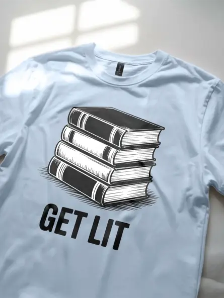 Get Lit Book Shirt – Clever Literary Pun Tee for Readers & Teachers - Image 5