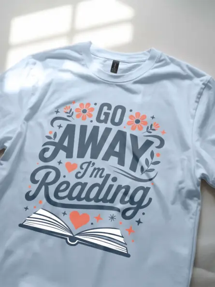 Go Away I'm Reading Shirt – Whimsical Vintage Tee for Book Lovers - Image 5