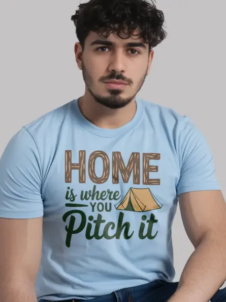 Home Is Where You Pitch It Shirt – Funny Camping Quote Tee for Nature Lovers - Image 6