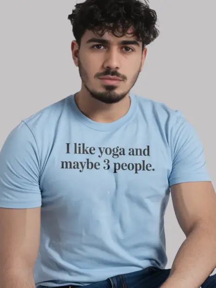 I Like Yoga and Maybe 3 People Shirt – Witty Minimalist Tee for Introverts - Image 6