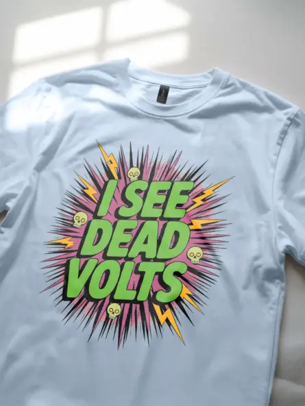 Funny Electrician T-Shirt Skull Comic Style - Image 5