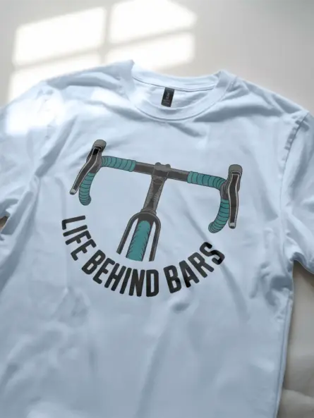 Witty Life Behind Bars Cycling Shirt – Minimalist Road Bike Tee - Image 5
