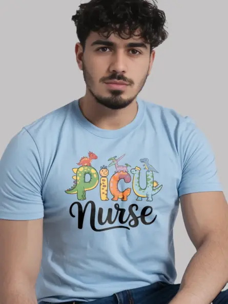 PICU Nurse Dinosaur Shirt – Cute Pediatric Tee - Image 6