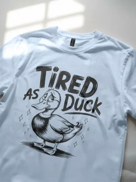 light blue Tired As Duck Shirt tired as duck shirt
