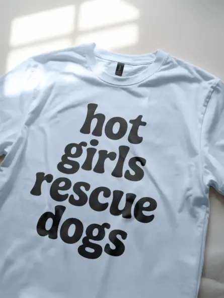 Rescue Dog Mom Shirt – Funny Hot Girls Rescue Dogs Minimalist Tee - Image 6