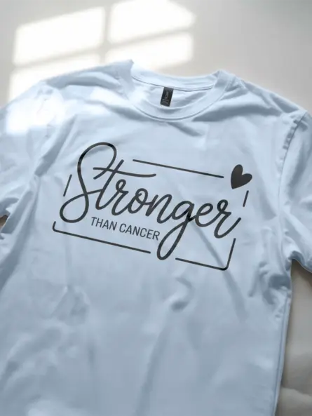 Stronger Than Cancer Shirt – Minimalist Motivation Tee - Image 5