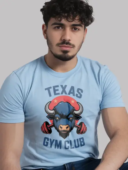 Bold Texas Gym Club T-Shirt – Buffalo Logo Workout Apparel - Image 6