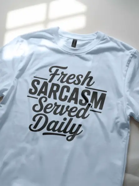 light blue Shirt Fresh Sarcasm Served Daily Sarcasm Served Daily T-Shirt Lifestyle Shot