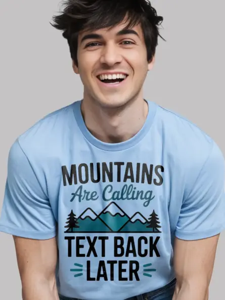 Adventure Mountain T-Shirt – Minimalist Nature Graphic for Hikers - Image 6