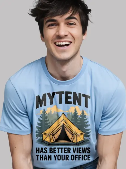 Better Views Camping Quote Shirt – Funny Outdoor Adventure Tee - Image 6