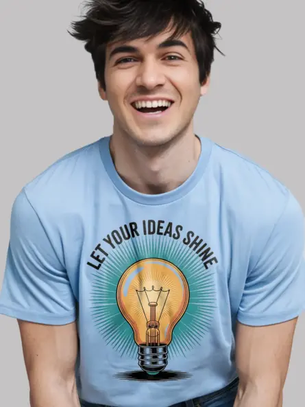 Creative Light Bulb T-Shirt – Retro Design - Image 9