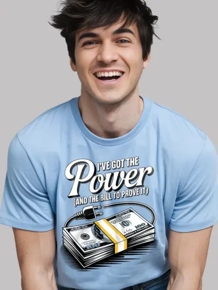 Funny Electrician T-Shirt for Energy Workers Power and Bill Design - Image 6
