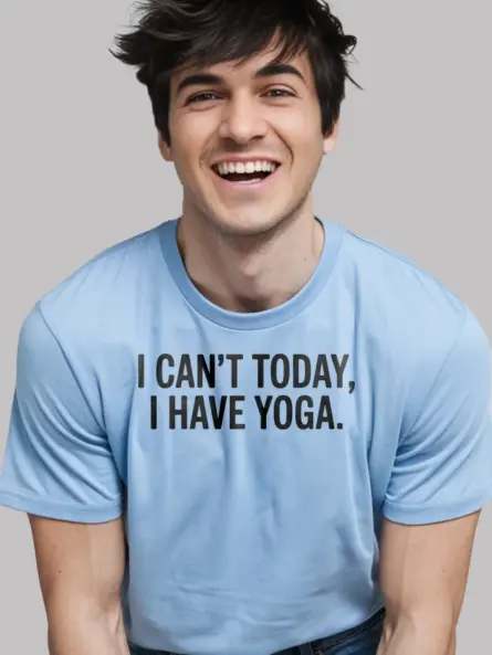 Funny Yoga T-Shirt – Minimalist “I Can’t Today I Have Yoga” Tee - Image 6