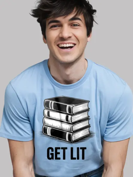 Get Lit Book Shirt – Clever Literary Pun Tee for Readers & Teachers - Image 6