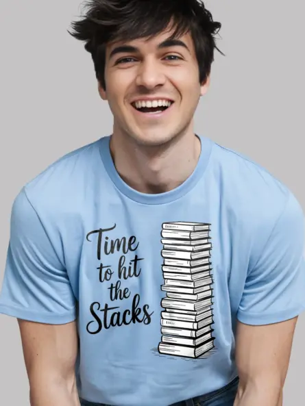 Time to Hit the Stacks – Minimalist Library Shirt for Book Lovers - Image 6