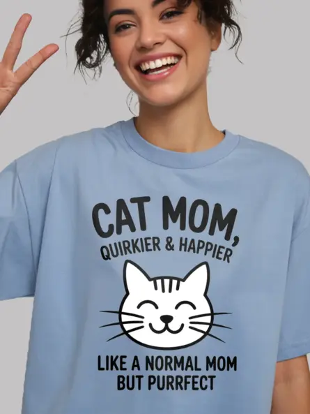 Quirky Cat Mom Shirt – Purrfect Gift for Pet Lovers and Gen Z - Image 6