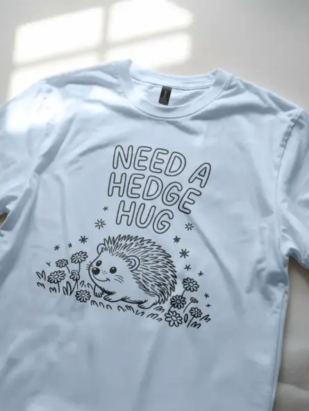 Cute Hedgehog T-Shirt – Need a Hedge Hug Tee - Image 6
