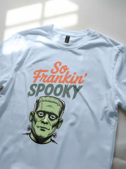 Hilarious Retro Frankenstein Spooky T-Shirt – So Frankin’ Funny Halloween Tee - Image 5