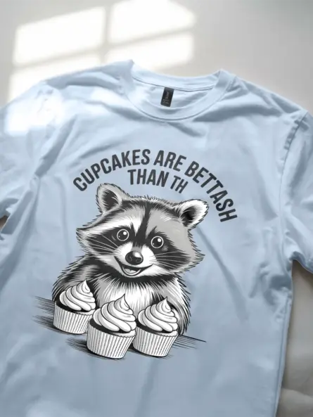 Adorable Cupcake Teacher Shirt – Sweet Raccoon Classroom Humor - Image 5