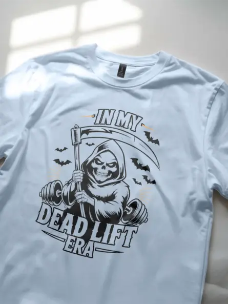Grim Reaper Deadlift T-Shirt – Funny Powerlifting Gym Shirt for Halloween - Image 6