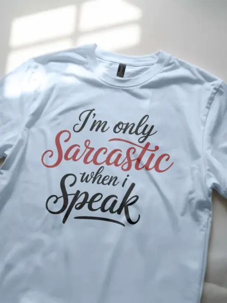 Dark Heather Shirt Lifestyle – I’m Only Sarcastic When I Speak – sarcastic quote t-shirt
