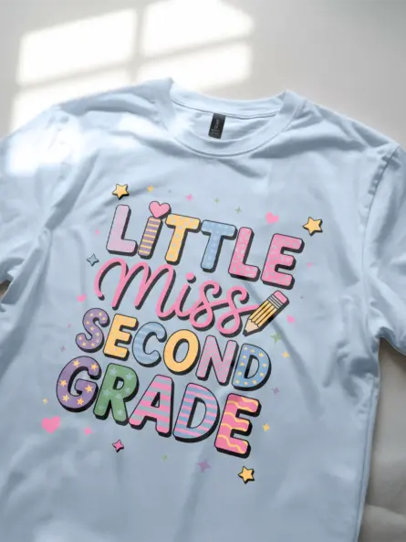 Little Miss Second Grade Shirt – Colorful Back to School Tee - Image 5