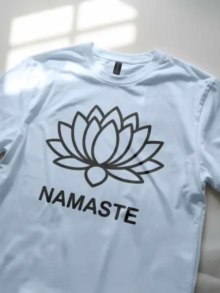 Lotus Flower Namaste Shirt – Minimalist Spiritual Yoga Tee - Image 5