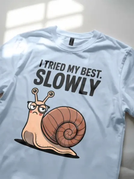 Snail Shirt – Funny Introvert Graphic Tee with Minimalist Vibes - Image 5
