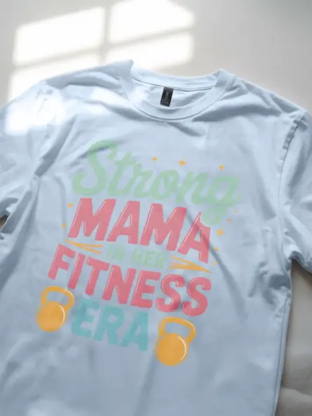 Strong Mama Fitness Era T-Shirt for Postpartum & Fit Moms - Image 6