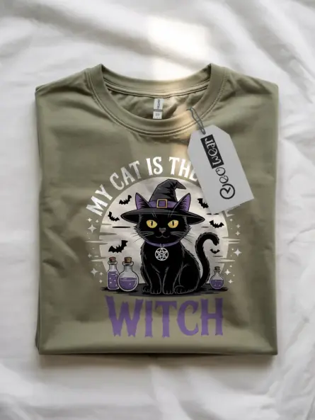 my cat is the real witch t-shirt