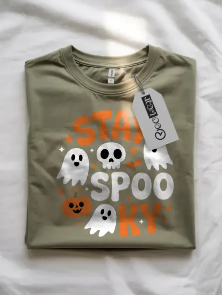 Stay Spooky T-Shirt – Cute Halloween Ghost Tee for All Ages - Image 7