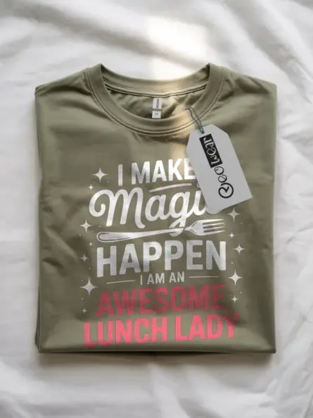 Awesome Lunch Lady T-Shirt for School Staff - Image 10