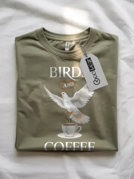 bird and coffee t-shirt