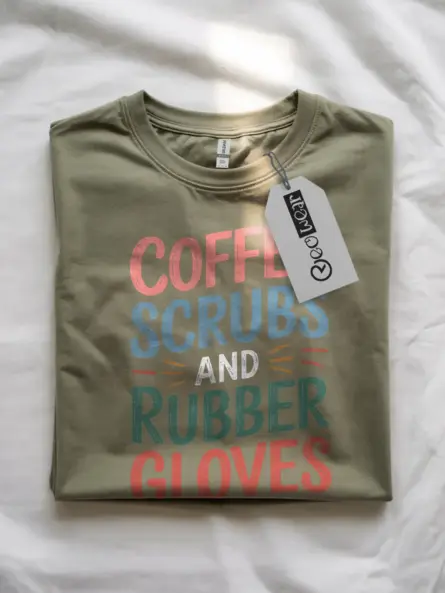 Coffee Scrubs and Rubber Gloves Shirt – Nurse Humor Tee - Image 4